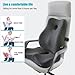 Karmadrenix Seat Cushion and Lumbar Support Pillow for Office Chair, High-Elastic Memory Foam Car Chair Cushions, 4.7
