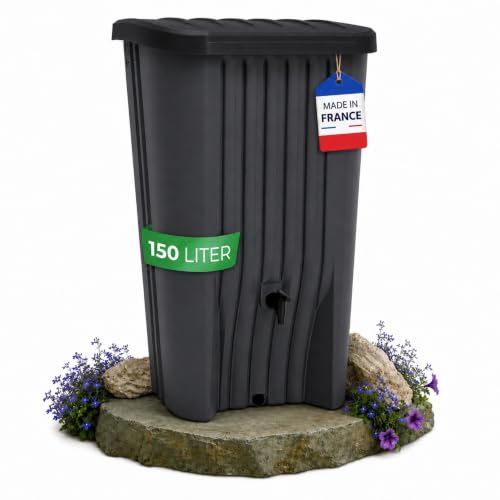 YourCasa Récupérateur d'eau de Pluie 150 L, Mural Compact