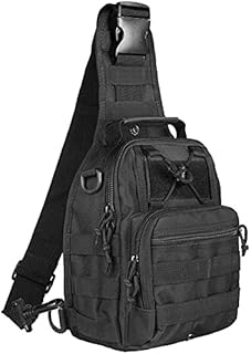 Tactical Sling Shoulder Chest Bag, Najiny Military Molle Waterproof Multi-functional Crossbody Shoulder Backpack Handbag for Hiking Walking Bike Riding Camping Outdoor Sports