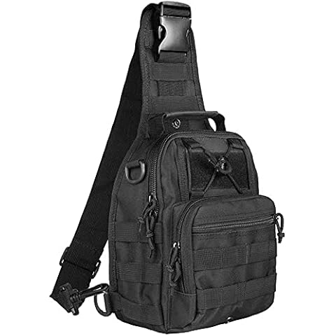 Tactical Sling Shoulder Chest Bag, Najiny Military Molle Waterproof Multi-functional Crossbody Shoulder Backpack Handbag for Hiking Walking Bike Riding Camping Outdoor Sports Cover