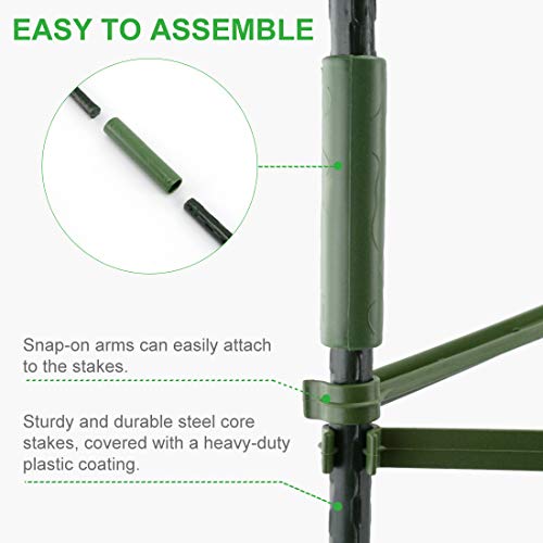 image for GROWNEER 6 Packs Plant Cages Assembled Tomato Garden Cages Stakes Vege