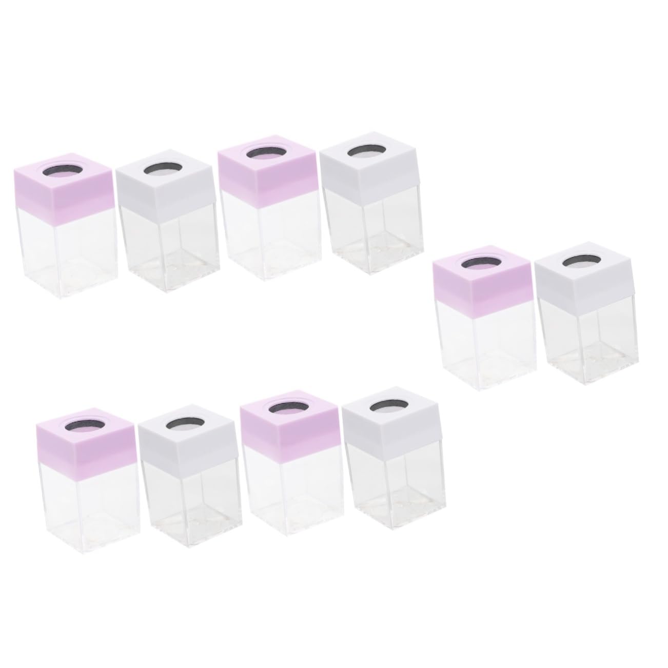 Tofficu 10piezas Dispenser De Clips Magnéticos De Transparente Organizador De Papelería Recipiente y Accesorios De Color Macaron