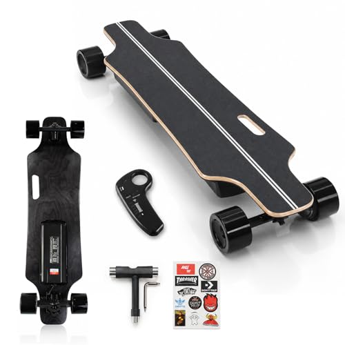 HCAUYNN Skateboard Eléctrico Ligero y Portátil, Longboard Urbano | 8 km Autonomía, Ideal Principiantes 15km