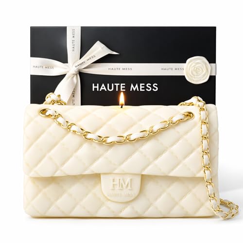 Image of Handbag Candle in GiftBox - Haute Mess - Designer Gifts for Women - High End Luxury Candles for Women - Gift for Girlfriend - Luxury Gifts for Mom - Classy Bridal Shower Gift - Purse Candle