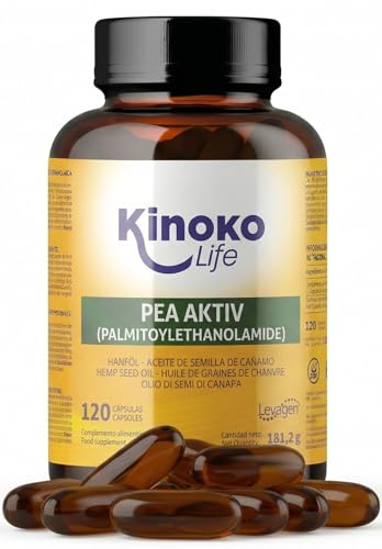 PEA Palmitoiletanolamide AKTIV 120 capsule. Pisello micronizzato ad elevata biodisponibilità. Con olio vegetale vergine spremuto a freddo. Levagen Quality. Non OGM. Pea integratore.