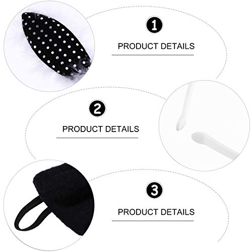 NUOBESTY Conjunto de 6 peças de coelhinho para cosplay, acessório de fantasia de coelho, orelhas mac