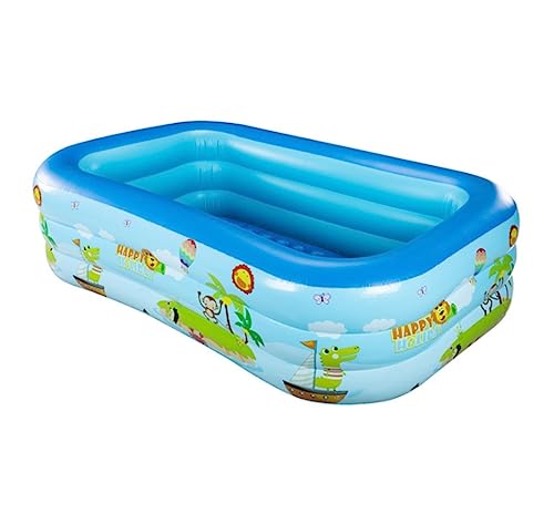 Piscina inflable para jardín, piscina familiar para diversión de verano en el patio trasero, ideal para juegos acuáticos, dimensiones: 120 x 80 x 50 cm