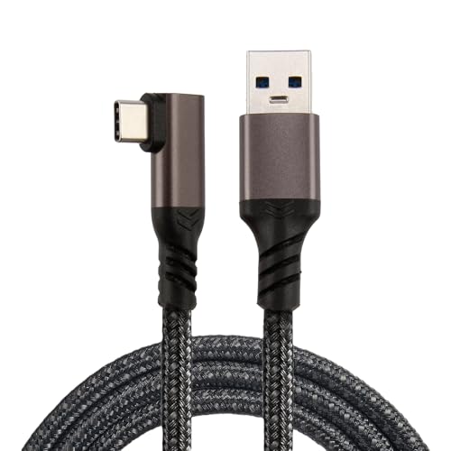 Usb C Charger Cable, 1.5m Usb A to Usb C Cable 3A Fast Charging Cable Type C Right Angle 10gbps Usb 3.2 Nylon Braided Usb-A to Usb-C Charging Lead for Samsung Galaxy Iphone 16 15