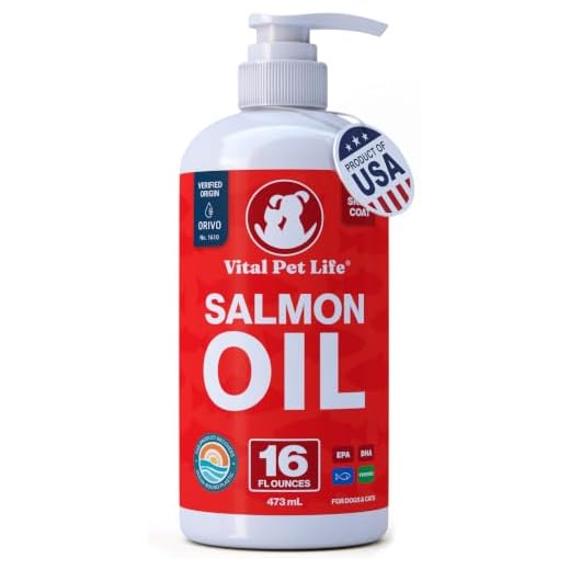 Salmon Oil for Dogs & Cats (16oz) - Fish Oil Omega 3 EPA DHA Liquid Food Supplement for Pets, All Natural, Supports Healthy Skin & Coat, Joint & Bone Health, Natural Allergy & Inflammation Defense