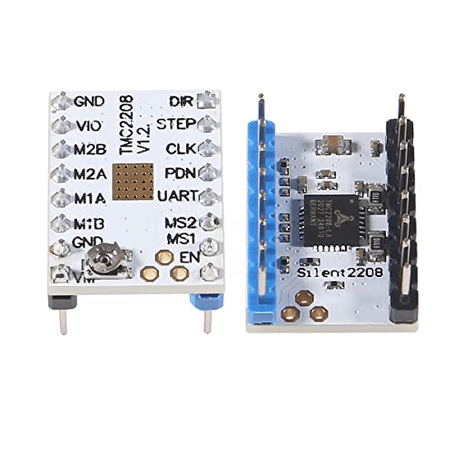 AOICRIE 5 Pieces TMC2208 V1.2 Stepper Driver Module TMC2208 Stepper Motor Driver Module with Heatsink for 3D Printer Part SKR V1.3 MKS GEN L Ramps 1.5/1.6 Control Board