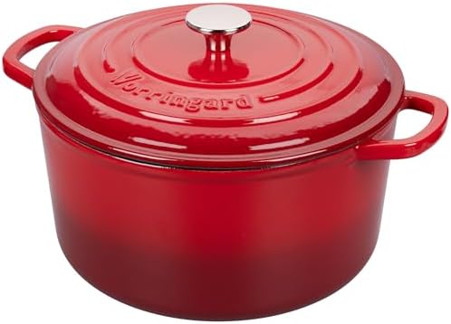 Enameled Cast Iron Dutch Oven Pot with Lid, for Sourdough Bread Baking, Round Dutch Ovens, 6 Quart - Thumbnail 5