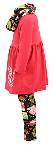 Image of Unique Baby Girls Kids Toddler 3pc Outfit Set Long Sleeve Cotton Blend Tunic Top Leggings and Scarf