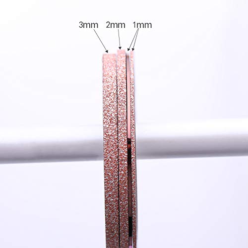 Anhua 4 Pcs Rose Gold Striping Tape Line 1Mm 2Mm 3Mm Sticker Matte Glitter Stickers Diy Decors Tool Nail Art Decoration #TOP6