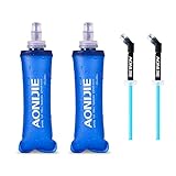 ✅【BOTELLAS DE AGUA PRÁCTICAS】-- La botella de agua plegable con paja / boquilla se puede congelar y enfriar durante la noche, para obtener fácilmente una bebida refrescante en el día caluroso. Botella de hidratación suave especialmente es diseñado para uso diario y deportivo (Temperatura de uso recomendada: 0 - 40℃