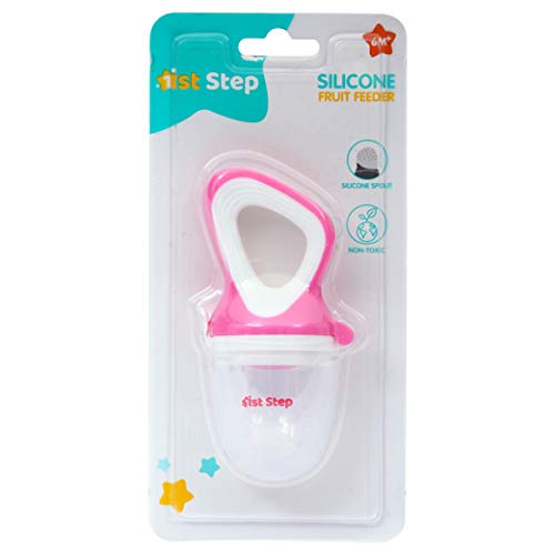 Image of 1st Step BPA Free Silicone Fruit and Food Nibbler and Feeder (Pink)