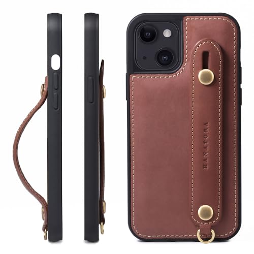 HANATORA for iPhone 15 �P�[�X �{�v �ϏՌ� �w�ʃx���g �X�g���b�v�����O �X�}�z�P�[�X �X�}�z �X�^���h�@�\ �R�[�h�z���_�[ �K���X�t�B���� �t�� �I�C���h���U�[ �M�t�g �`���R GH-15-Choco-m