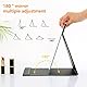 CONNECTION Klappspiegel Tischspiegel Tragbarer Super HD Make-up Spiegel PU Leder Klappspiegel Reisespiegel mit Schwarz-Leder Hülle Geeignet Für Badezimmer Schlafzimmer Camping Standspiegel（16 * 12cm）