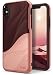 Ringke [Wave] Case Compatible with iPhone X iPhone 10, Qi Wireless Charge Compatible Dual Layer Heavy Duty Textured Shock Absorbent Drop Resistant Protection Design Cover - Rose Blush