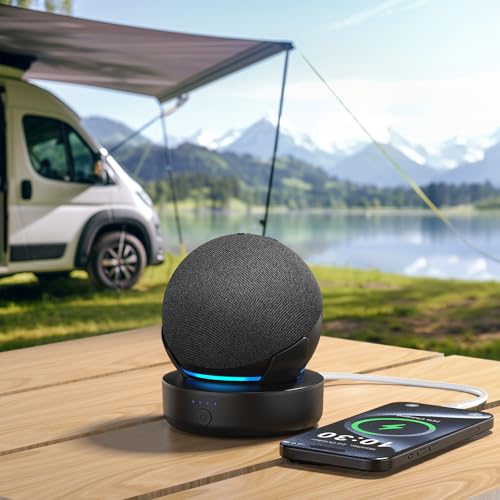 Batterie pour Dot 4/5 génération - Support de Batterie 5000 mAh Portable Accessoires sans Fil Accessoires Haut-Parleur (Noir) – vue 5