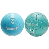 hummel 203605 Unisex Kinder HMLSPUME Kids-Handball, türkis/Weiß, 0 & Unisex-Youth Kids HB Handball, Blue/ORANGE, 0