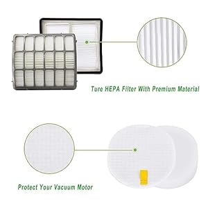Filter Replacement Parts for Shark Navigator Professional NV60 NV70 NV71 NV80 NVC80C NV90 NV95 NV130 NV141 UV420Rotator Professional XL Capacity NV90 2 HEPA4 FoamFelt Filters
