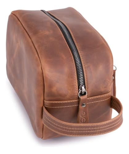Necessaire Bolsa De Mão Organizador Grande De Couro Legítimo(Marrom)