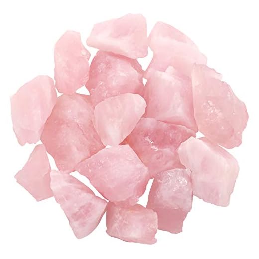 Hilitchi 1lb Bulk Raw Rose Quartz Stone Rough Crystal Stone for Cabbing, Tumbling, Cutting, Polishing, Wire Wrapping,Gem Mining, Wicca, Reiki and Crystal Healing