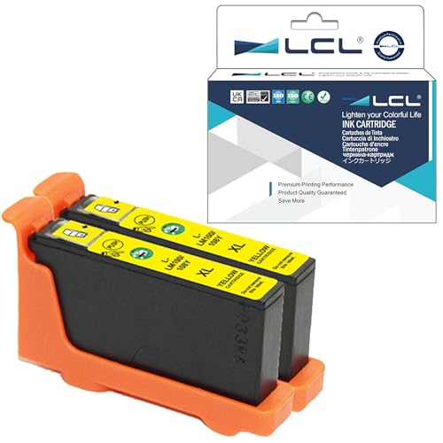 LCL Compatible Ink Cartridge 100XL 105XL 108XL (2 Yellow) Replacement for LEXMARK S301 302 305 S405 409 S505 S508 S608 815 816 S605 S308 S408