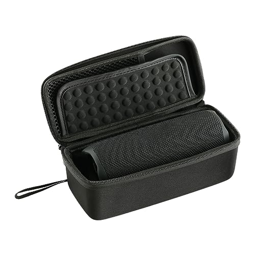 AMZLORD Funda para altavoz Bluetooth inalámbrico J-BL Flip 6, funda protectora de transporte portátil, impermeable, a prueba de golpes, bolsa de almacenamiento dura de EVA con asa (negro)