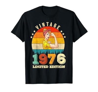49 Cumpleaños 1976 Edición Limitada Vintage 49 Años Mujeres Camiseta | Ya disponible en tu tienda friki favorita! En mundofriki.es!