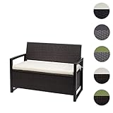 Mendler Poly-Rattan Sitzbank Gartenbank Truhenbank - 5