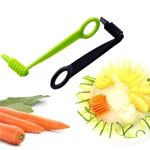 Cortador manual en espiral plástico para verduras miniatura 7