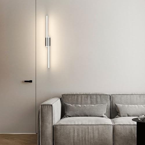 Apliques de Pared Interior LED negro 41cm iluminación pasillo moderna acrílico 7