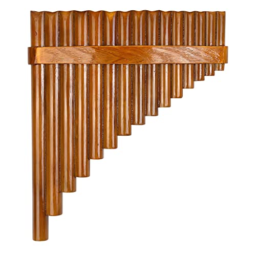 Almencla Pan Pipes Chave de Sopro de Madeira 1 Conjunto Rondador Bambu Musical Profissional Panpipe