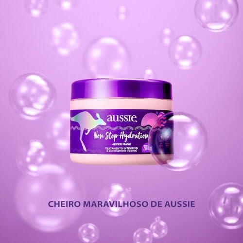 Máscara Capilar Aussie Non Stop Hydration 4EVER MASK Hidratação Duradoura, 270 ml