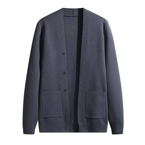 Men's Cardigan Sweater with Pockets Mens Long Sleeve Single-Breasted Knitted Cardigans3