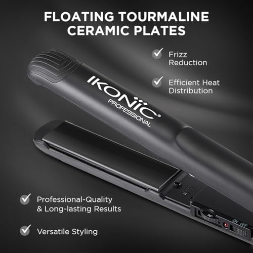 Ikonic Glam Hair Straightener For Women With Professional Cutting-Edge Floating Tourmaline Ceramic Plates Ideal For Straighteneing, Curls, Waves Auto Controlled Heat Setting... - Image 6