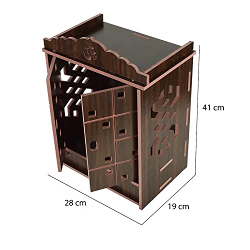 Krupasadhya Wooden Art Wall Hanging Temple for Home and Shop, Office and Home showpiece Temple (444T) 2