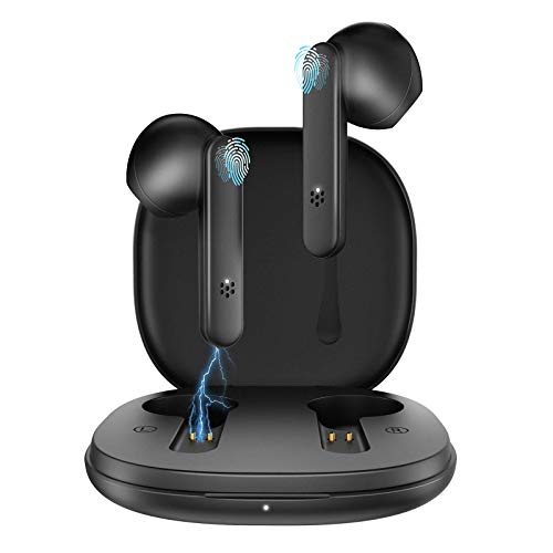 SoundPEATS Auriculares inalámbricos, TrueCapsule 2 Auriculares Bluetooth 5.0 In-Ear Auriculares Inalámbricos 4-Micrófonos Deportivos Estéreo Sonido de Alta Definición, Total 40 Horas