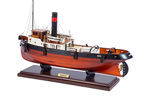 Seacraft Gallery Sanson Tugboat Modell 50 cm montiertes Holz-Nachbildung, Bootsdekoration, handgefertigt, amerikanische Boote, tolles nautisches Geschenk Cover