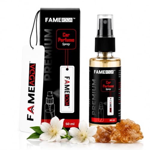 Image of Musk Premium Car Perfume Luxury Spray 50 ML with Hanging Card /Travel Friendly Car Air Fresheners 350+ Sprays /Car Accessories Interior /Eliminates Bad Odour for Car, Office & Home