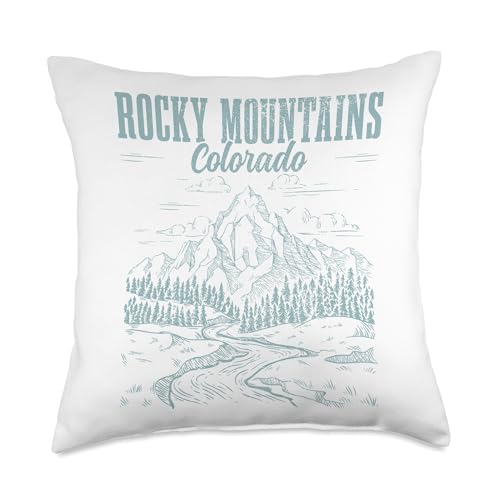 Colorado Rocky Mountains Nature Lover Souvenir Vintage Throw Pillow