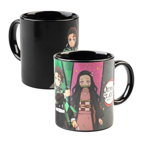 Grupo Erik Taza Demon Slayer Manga - Tazas de café Guardianes de la noche Termocolora (Cambia de Color) Tazas desayuno originales para regalar | Cerámica, 350ml