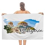 KWQDOZF Mapas arquitectónicos de Bulgaria Beach, 31 x 51 Pulgadas, Ligeros, Resistentes a la decoloración, Suaves, Arte de construcción, baños escénicos, hoteles y Piscinas.