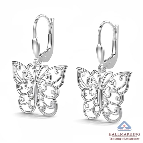Image of TRUESILVER ACPL 925 Sterling Silver BIS Hallmarked Designer Drop & Dangle Leverback Earrings for Women