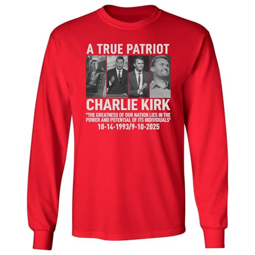A True Patriot - Charlie Kirk Quote RIP Tribute Long Sleeve T-Shirt