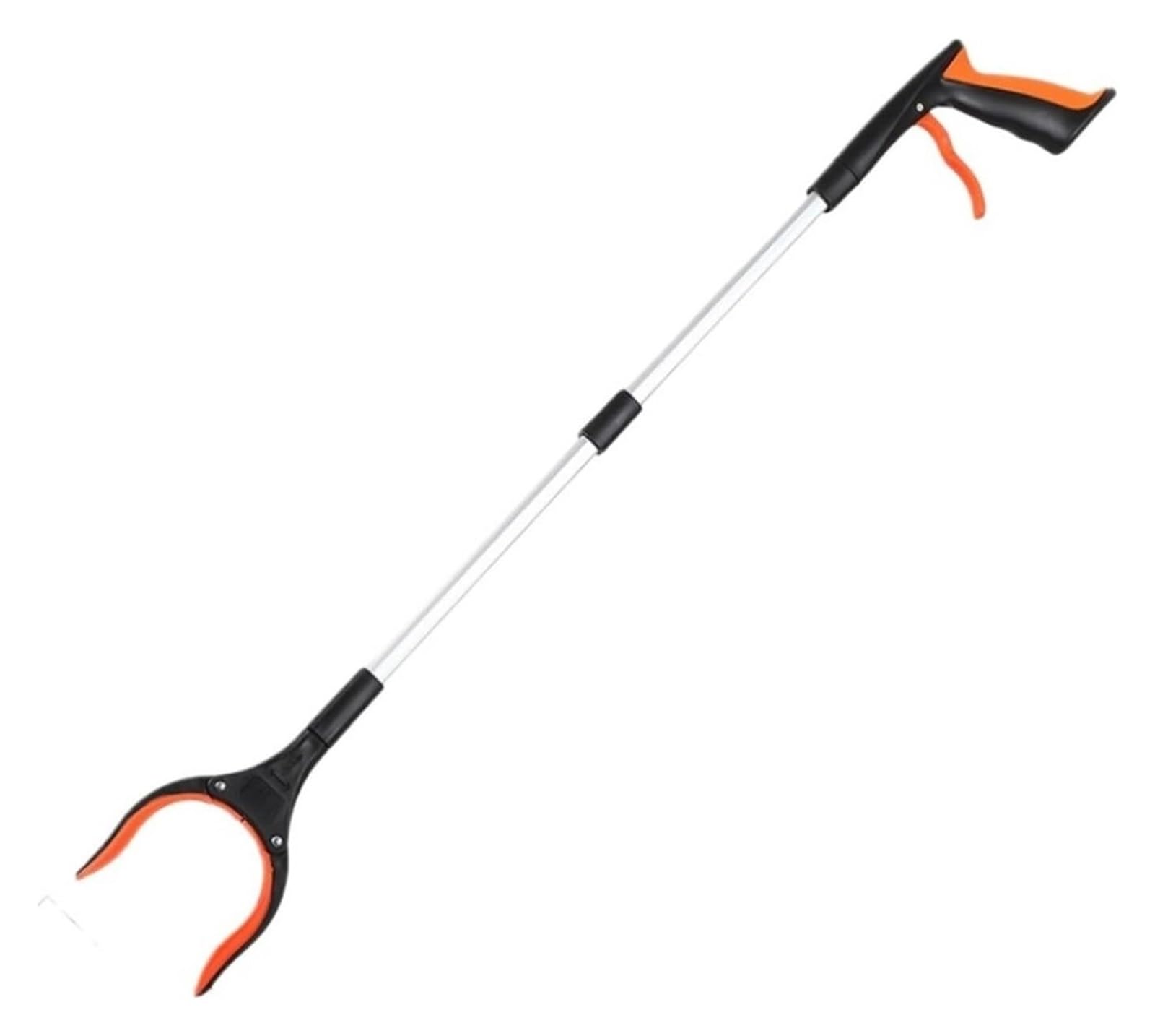 Pinza Recoge Objetos, Pinzas Extensibles, Recogedor de basura plegable largo con agarre fuerte y garra magnética(Orange)