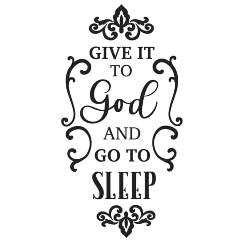 ARTGEMS 2 (Pieces) 3""and 5"" Stickers n Decals - Give It to God and Go to Sleep Waterproof Vinyl Decals for Cars, Trucks, Laptops, Phones, Windows etc, ArtGems-1056-3+5