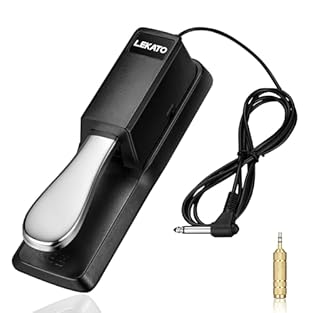 Universal Compatibility: Seamlessly works with digital pianos, synthesizers, and MIDI controllers. Features a polarity switch for +/- configuration flexibility, supporting both 6.35mm (1/4") inputs and 3.5mm (1/8") conversion via included adapter. Pr...