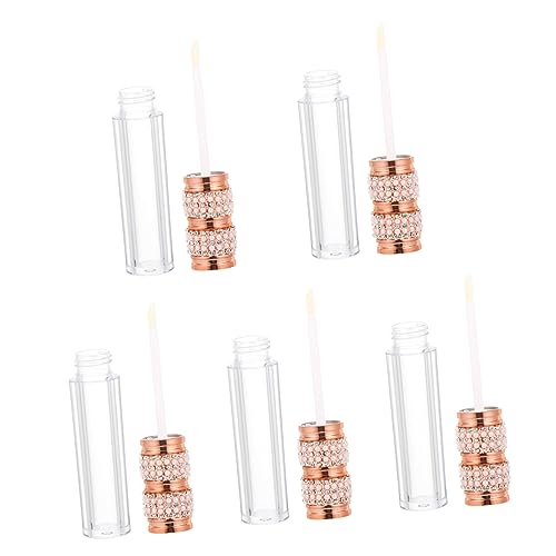 VALICLUD 2 Series Tubo De Brillo De Labios Tubo De Lápiz Labial Brillo De Labios Regordete Revestimientos Nezeni Cosmetics Maquillaje Vl Contenedores De Brillo De Labios Golden 5 Piezas*2